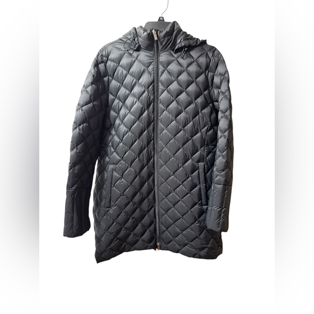 Land’s End Women’s Quilted Down Coat in Black| Size: L 14/16